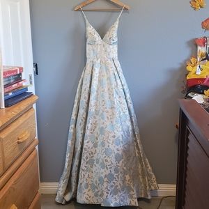 Say Yes To The Dress Floral Formal Dress New w/ Tags (Blue/Gold/Cream)